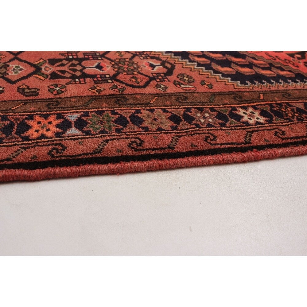 eCarpetGallery Hand-knotted Nahavand Dark Copper Wool Rug - 4'4 x 6'8