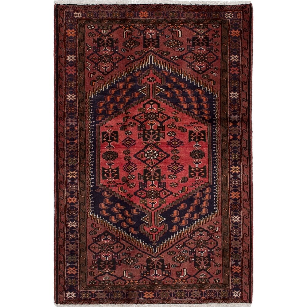 eCarpetGallery Hand-knotted Nahavand Dark Copper Wool Rug - 4'4 x 6'8
