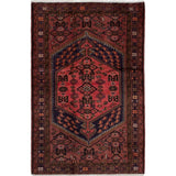 eCarpetGallery Hand-knotted Nahavand Dark Copper Wool Rug - 4'4 x 6'8