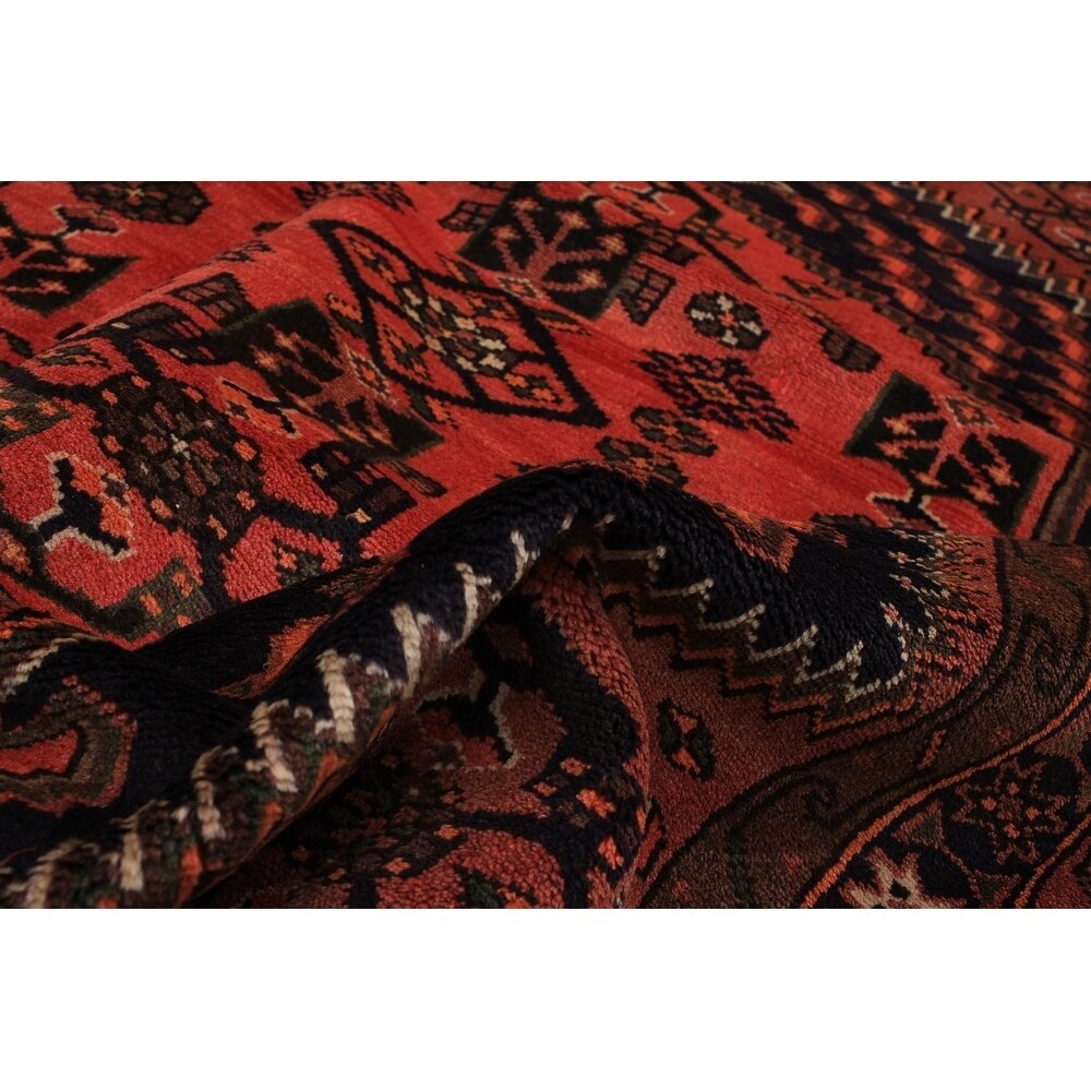 eCarpetGallery Hand-knotted Nahavand Dark Copper Wool Rug - 4'4 x 6'8