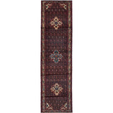 eCarpetGallery Hand-knotted Nahavand Dark Navy Wool Rug - 3'5 x 13'1