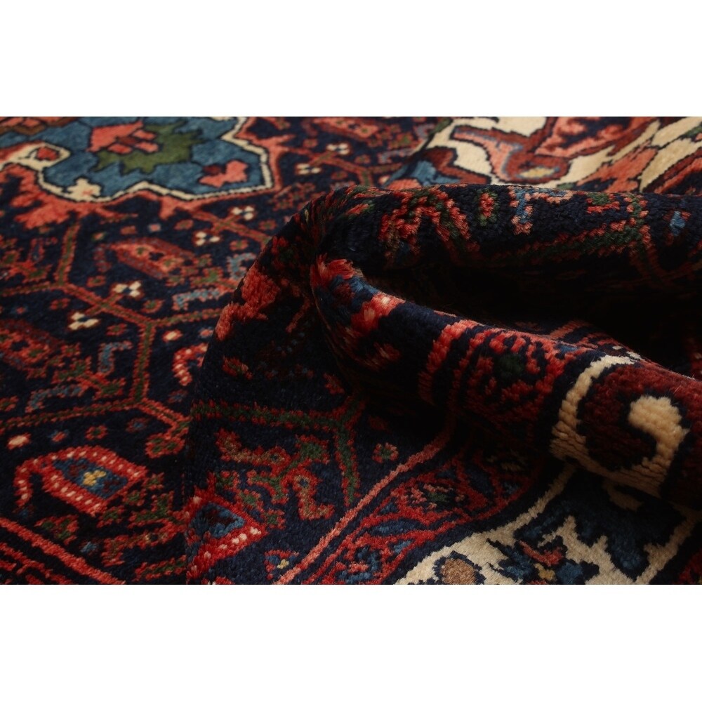 eCarpetGallery Hand-knotted Nahavand Dark Navy Wool Rug - 3'5 x 13'1