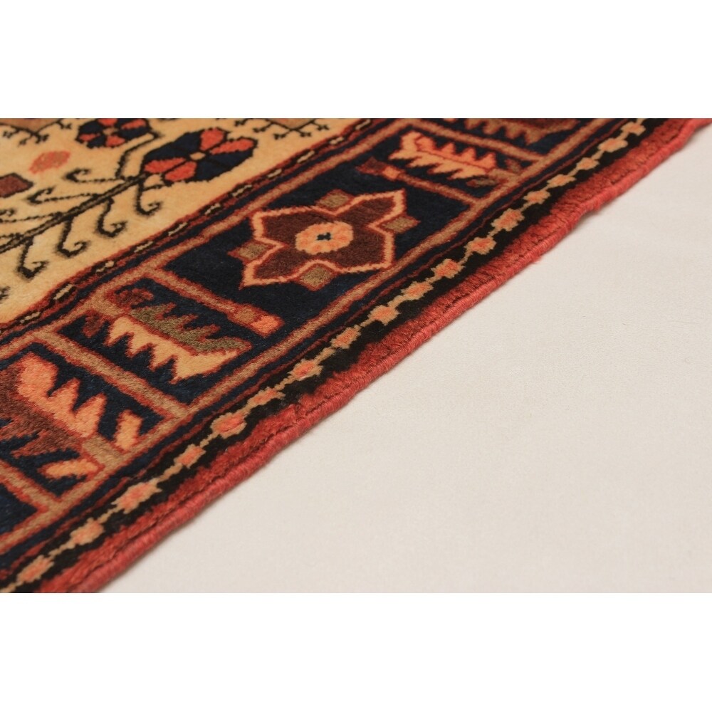 eCarpetGallery Hand-knotted Nahavand Dark Navy Wool Rug - 4'7 x 6'7