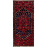 eCarpetGallery Hand-knotted Nahavand Navy Blue, Red Wool Rug - 2'11 x 6'6