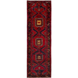 eCarpetGallery Hand-knotted Nahavand Red Wool Rug - 3'2 x 10'2