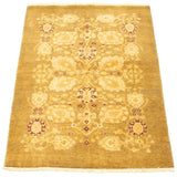 Hand-knotted Pako Persian 18/20 Olive Wool Rug ECARPETGALLERY - 4'1 x 6'0