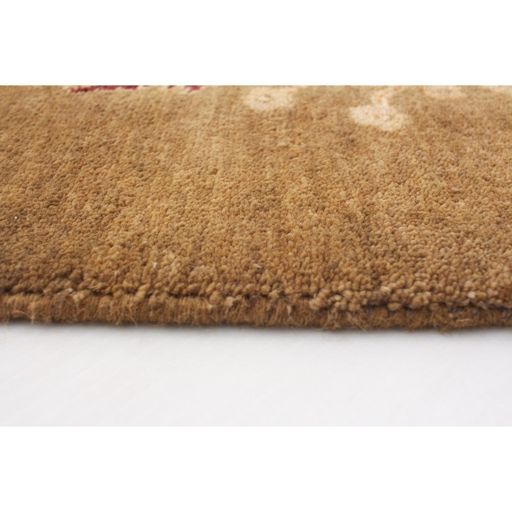 Hand-knotted Pako Persian 18/20 Olive Wool Rug ECARPETGALLERY - 4'1 x 6'0