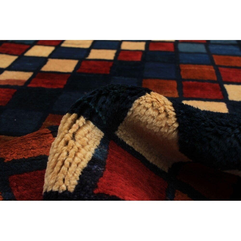 eCarpetGallery Hand-knotted Persian Gabbeh Dark Blue Wool Rug - 3'3 x 5'11