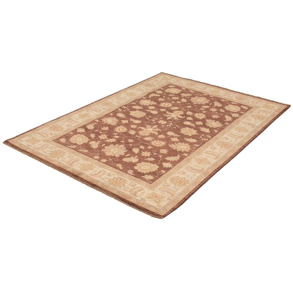 eCarpetGallery Hand-knotted Peshawar Oushak Brown Wool Rug - 6'10 x 9'10