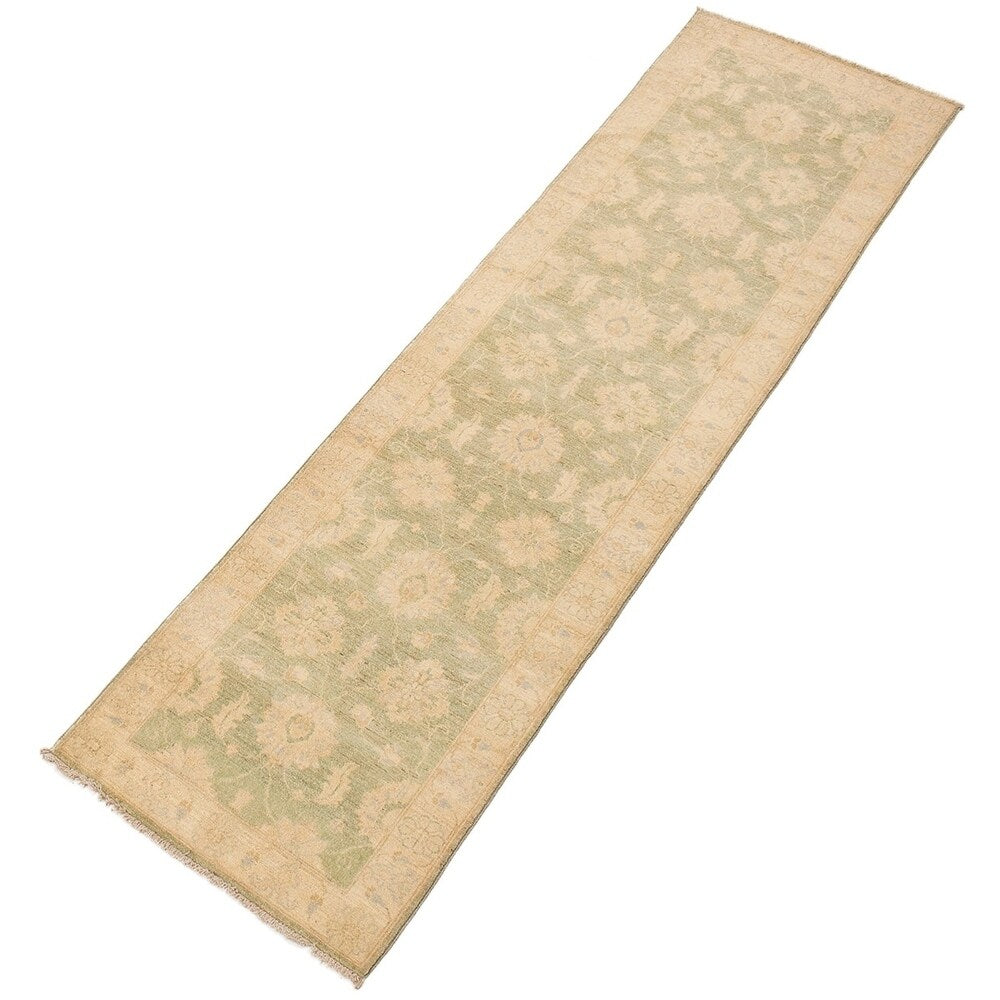 Hand-knotted Peshawar Oushak Gold Wool Rug - 2'9 x 9'10/2'9" x 9'10" Runner