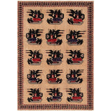 eCarpetGallery Hand-knotted Rare War Tan Wool Rug - 6'7 x 9'5