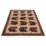 eCarpetGallery Hand-knotted Rare War Tan Wool Rug - 6'7 x 9'5