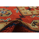 Hand-knotted Royal Kazak Copper Wool Rug - 4'0 x 6'1/4'0" x 6'1"
