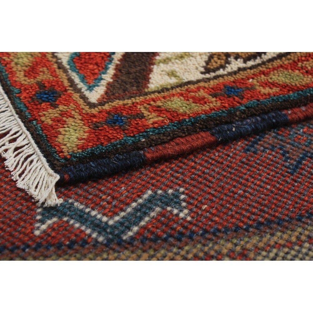 Hand-knotted Royal Kazak Copper Wool Rug - 4'0 x 6'1/4'0" x 6'1"