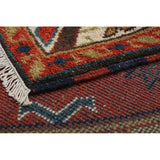 Hand-knotted Royal Kazak Copper Wool Rug - 4'0 x 6'1/4'0" x 6'1"