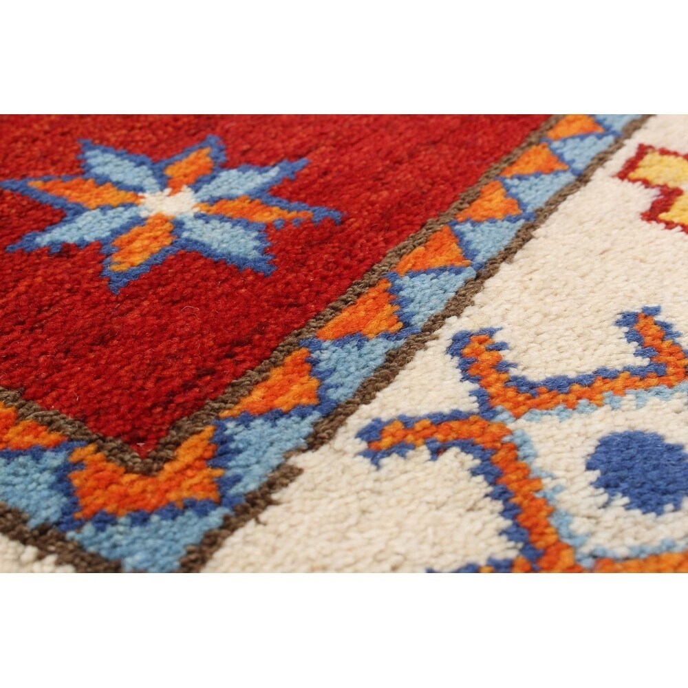 eCarpetGallery Hand-knotted Royal Kazak Red Wool Rug (5'6 x 7'7)