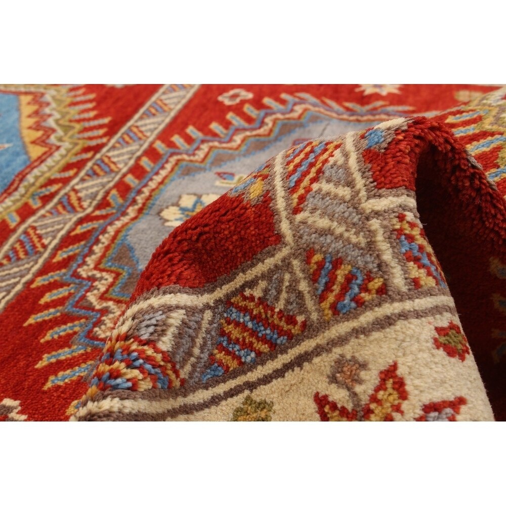 eCarpetGallery Hand-knotted Royal Kazak Red Wool Rug (5'8 x 8'1) - 5'8 x 8'1