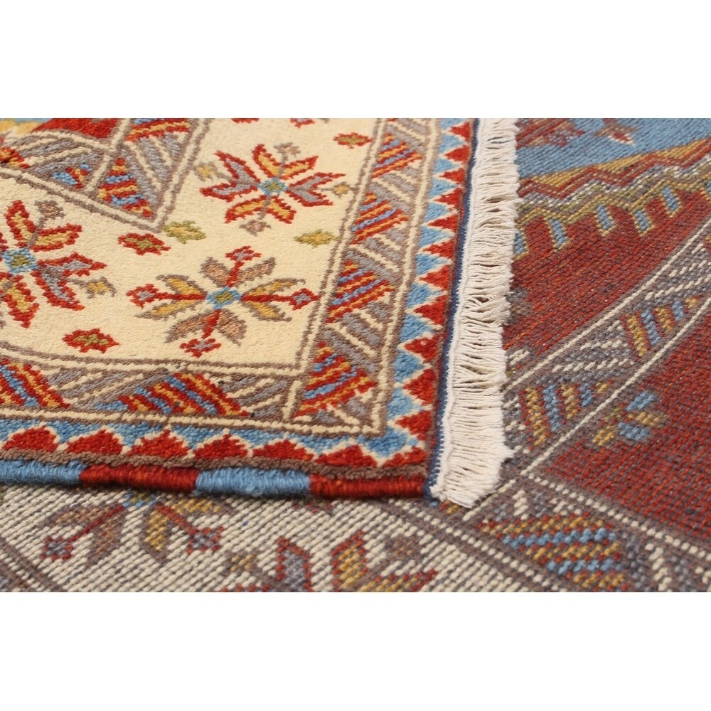 eCarpetGallery Hand-knotted Royal Kazak Red Wool Rug (5'8 x 8'1) - 5'8 x 8'1