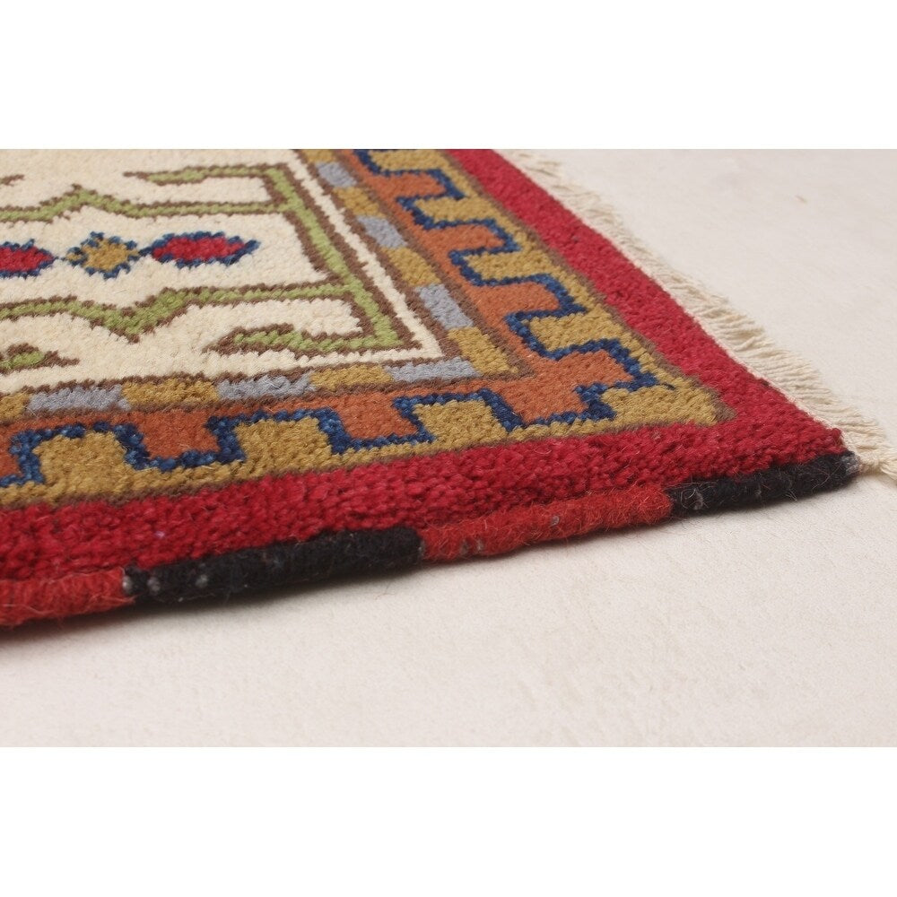 eCarpetGallery Hand-knotted Royal Kazak Red Wool Rug - 6'7 x 9'8
