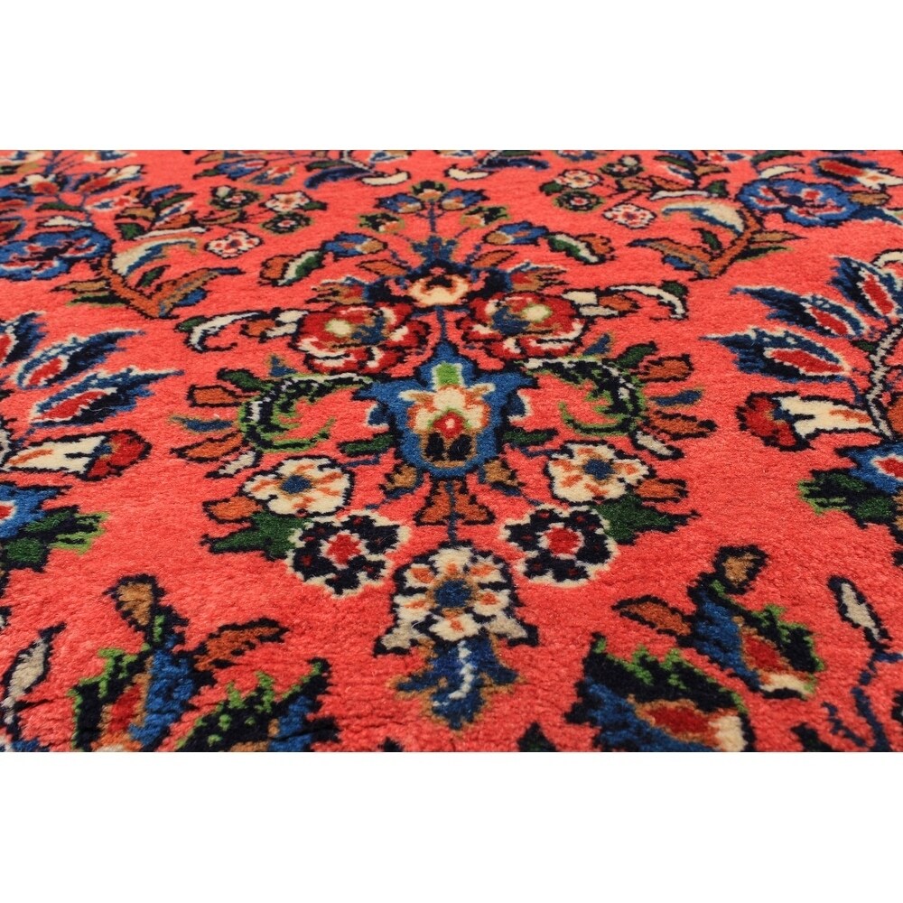 eCarpetGallery Hand-knotted Sarough Pink Wool Rug - 2'9 x 10'2