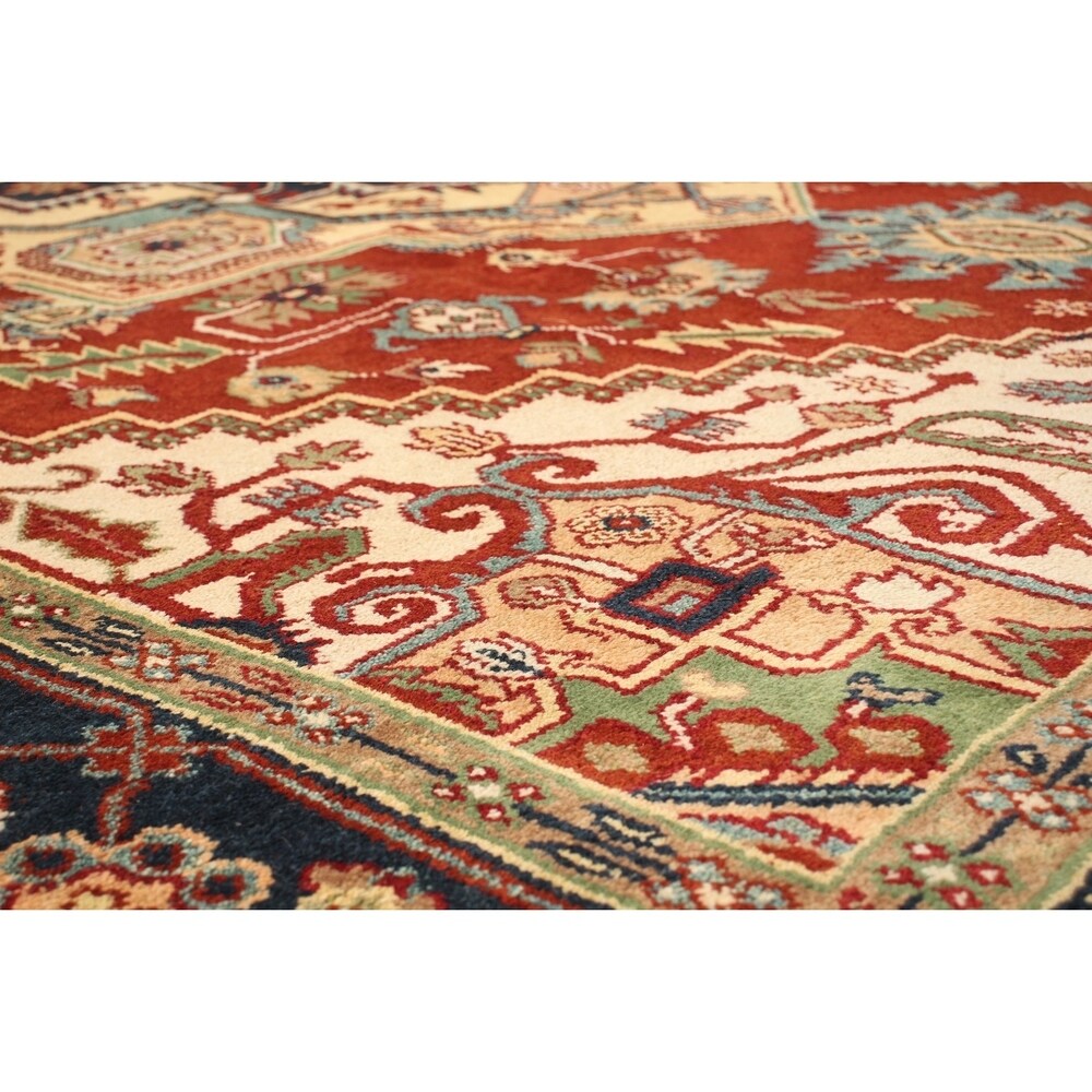 eCarpetGallery Hand-knotted Serapi Heritage Dark Red Wool Rug - 8'10 x 11'8