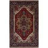 eCarpetGallery Hand-knotted Serapi Heritage Red Wool Rug - 4'11 x 7'11