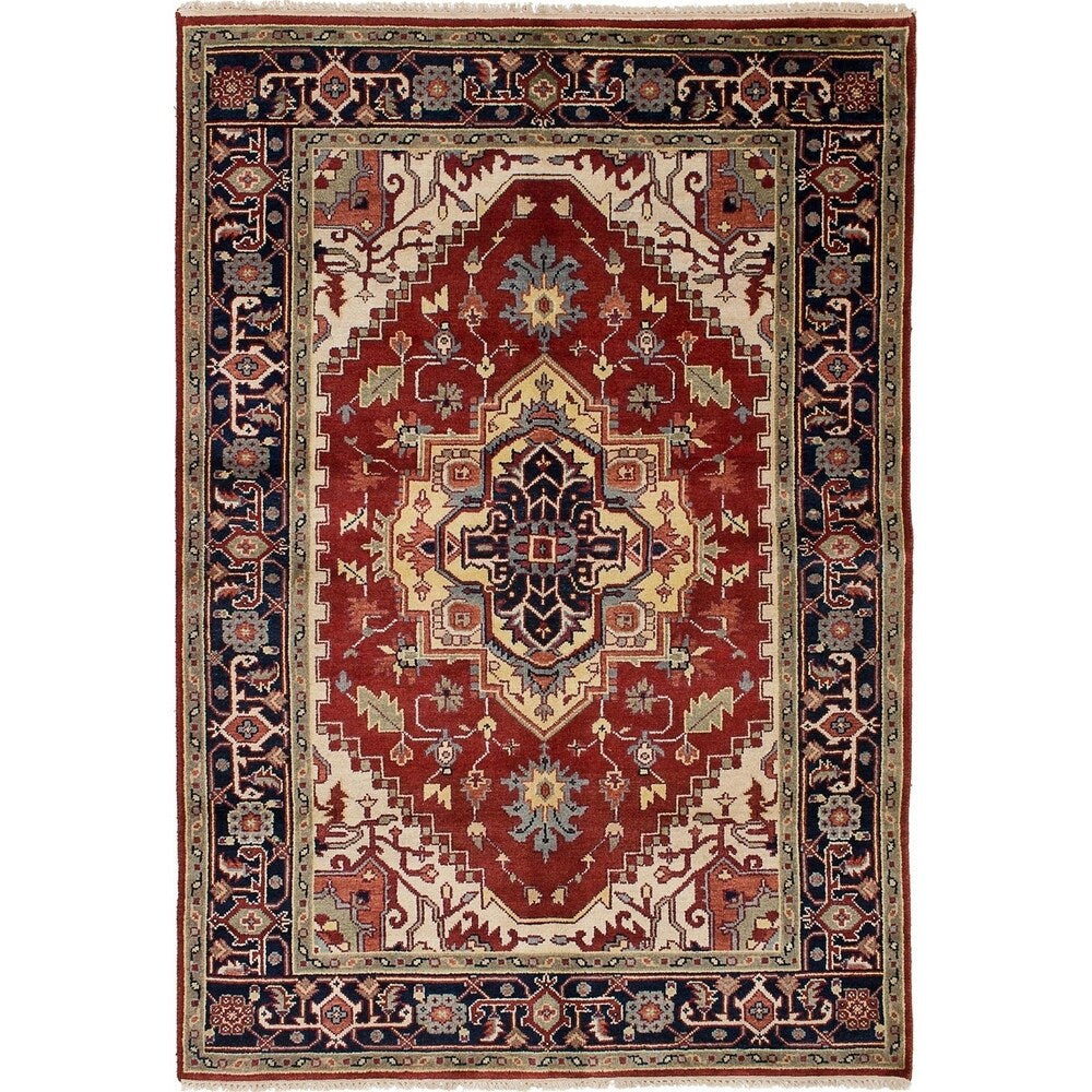 eCarpetGallery Hand-knotted Serapi Heritage Red Wool Rug - 6'1 x 8'9