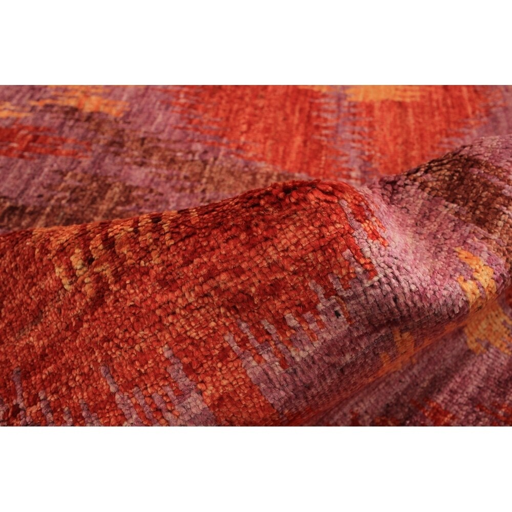 eCarpetGallery Hand-knotted Shalimar Dark Copper, Violet Wool Rug - 4'0 x 6'1