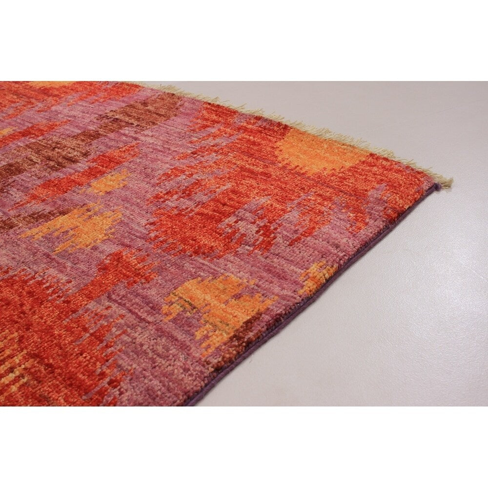 eCarpetGallery Hand-knotted Shalimar Dark Copper, Violet Wool Rug - 4'0 x 6'1