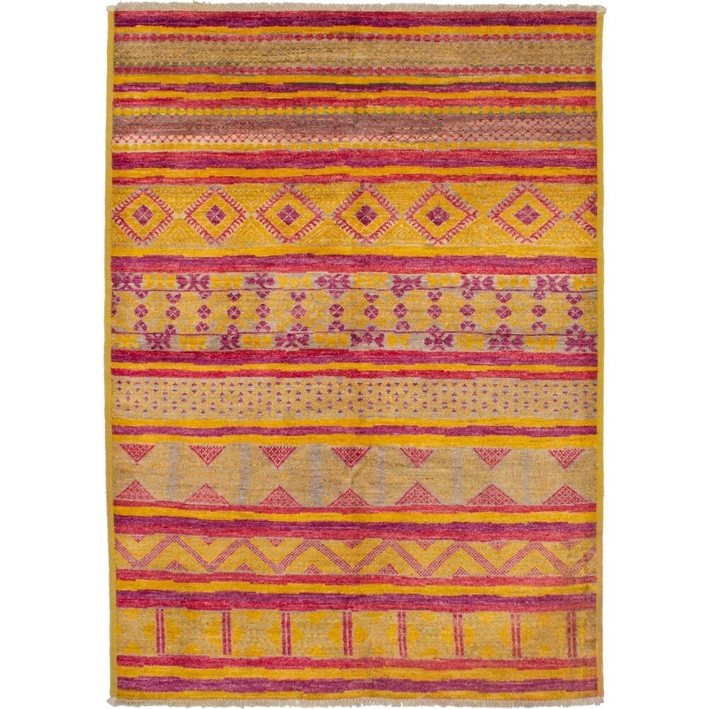 eCarpetGallery Hand-knotted Shalimar Red Wool Rug - 6'4 x 8'10