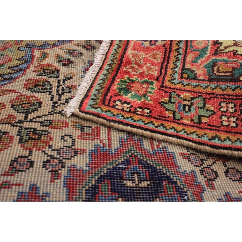 eCarpetGallery Hand-knotted Tabriz Cream Wool Rug - 3'4 x 5'0