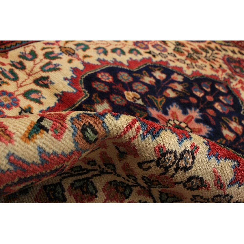 eCarpetGallery Hand-knotted Tabriz Cream Wool Rug - 3'4 x 5'0