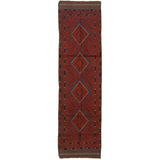 Hand-knotted Tajik Caucasian Red Wool Rug - 2'4" x 8'3" Runner/2'4 x 8'3