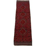 Hand-knotted Tajik Caucasian Red Wool Rug - 2'4" x 8'3" Runner/2'4 x 8'3