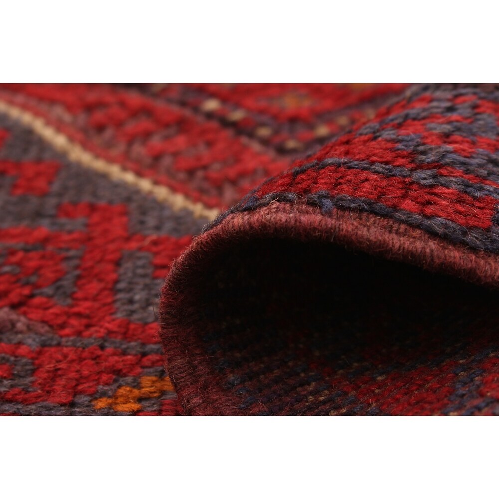Hand-knotted Tajik Caucasian Red Wool Rug - 2'4" x 8'3" Runner/2'4 x 8'3