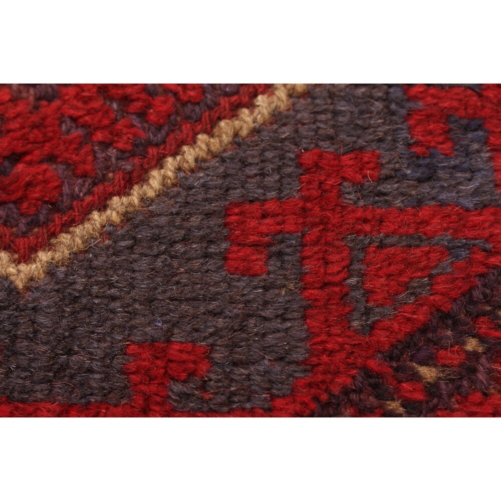 Hand-knotted Tajik Caucasian Red Wool Rug - 2'4" x 8'3" Runner/2'4 x 8'3