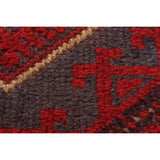 Hand-knotted Tajik Caucasian Red Wool Rug - 2'4" x 8'3" Runner/2'4 x 8'3