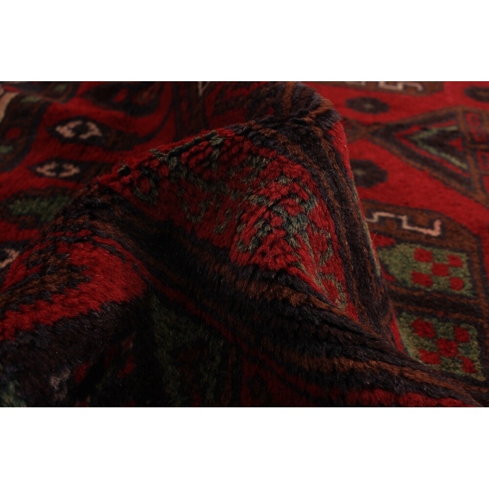 eCarpetGallery Hand-knotted Teimani Red Wool Rug - 3'6 x 5'9