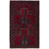 eCarpetGallery Hand-knotted Teimani Red Wool Rug - 3'6 x 5'9