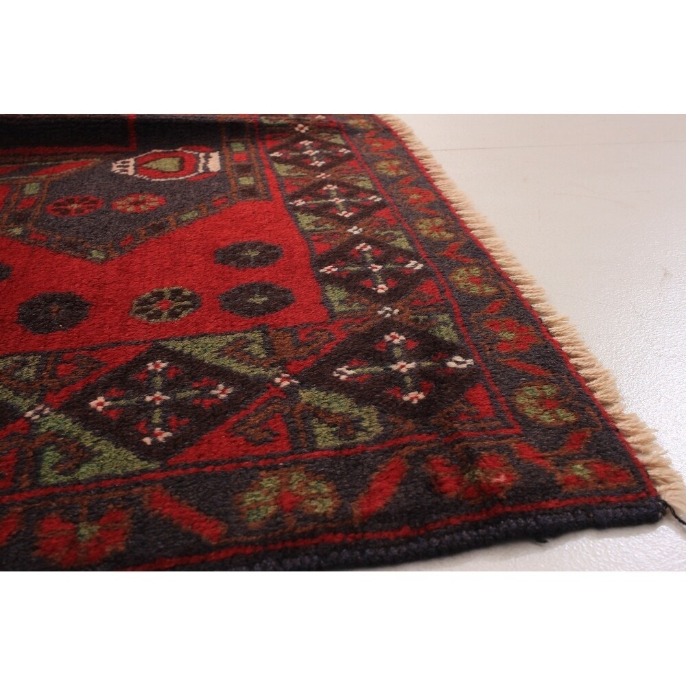 eCarpetGallery Hand-knotted Teimani Red Wool Rug - 3'6 x 5'9