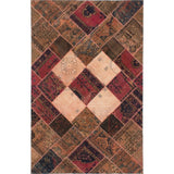 eCarpetGallery Hand-knotted Vogue Patch Dark Burgundy, Light Brown Wool Rug - 6'3 x 9'10