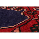 eCarpetGallery Hand-knotted Wiss Dark Blue, Red Wool Rug - 3'1 x 6'2