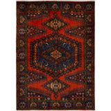 eCarpetGallery Hand-knotted Wiss Dark Copper, Dark Navy Wool Rug - 4'11 x 6'9