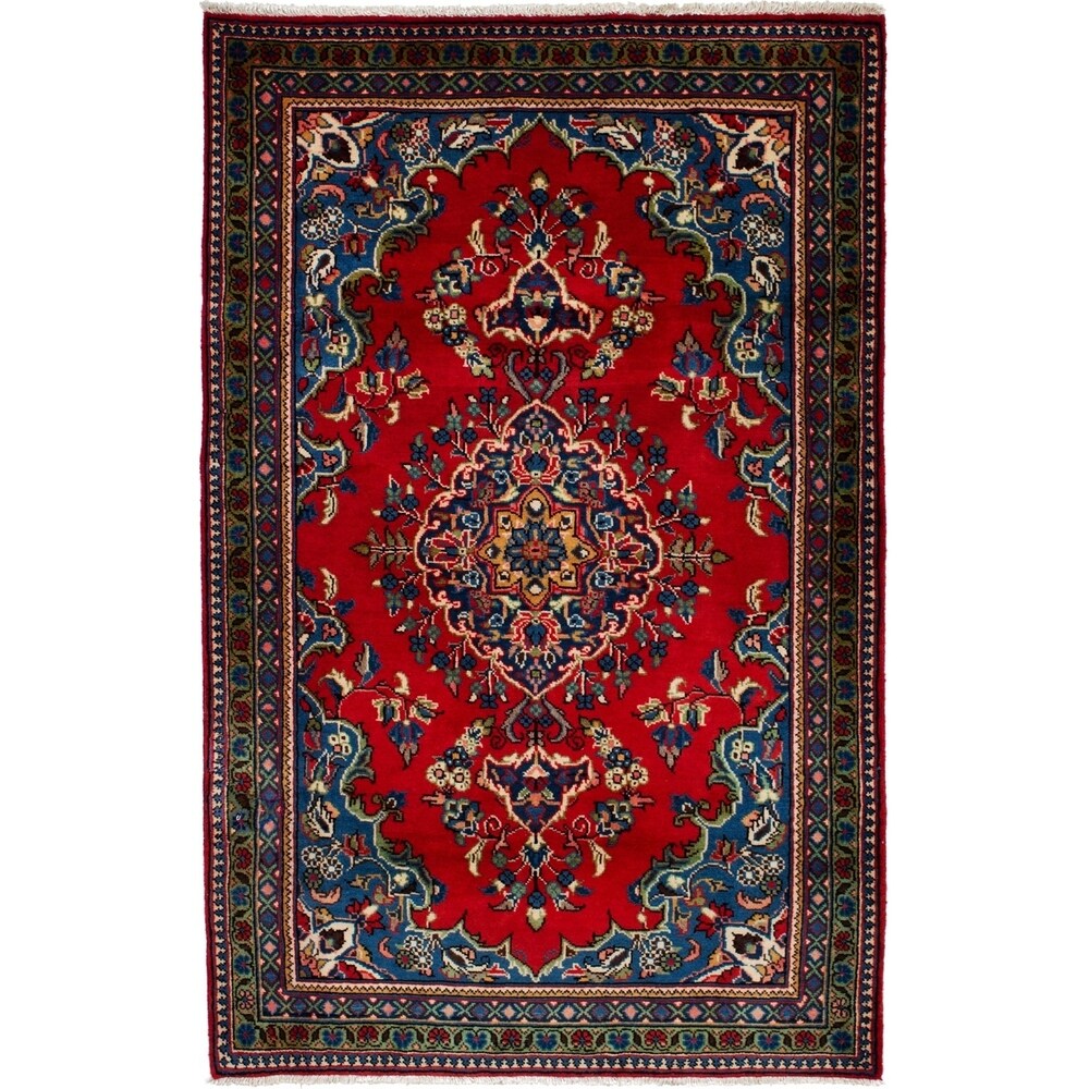 eCarpetGallery Hand-knotted Wiss Red Wool Rug - 3'8 x 5'10