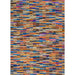 Handmade Cowhide Patchwork Blue, Brown Leather Rug