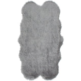 eCarpetGallery Handmade Le Hiver Grey Faux Fur Rug