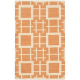 eCarpetGallery Kilim Abstract Brown/Ivory Wool and Cotton Rug