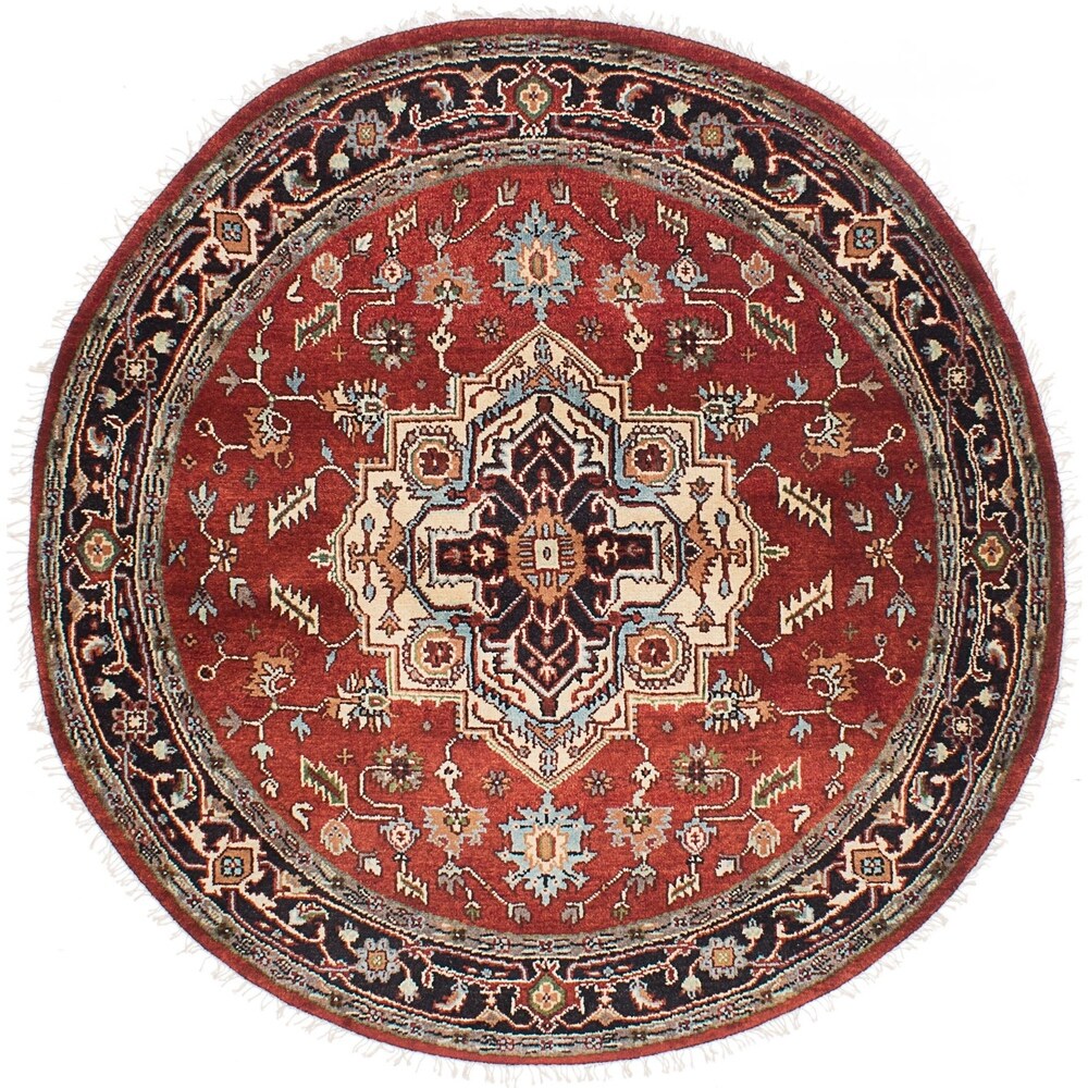 eCarpetGallery Serapi Heritage Red Wool Hand-knotted Rug (6'1 x 6'1)