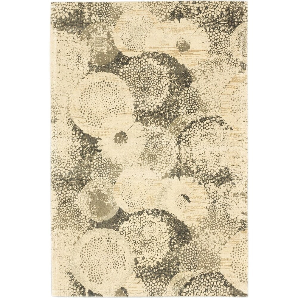 eCarpetGallery Whisper Cream, Grey Rug - 5'0 x 7'6