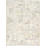 ecarpetgallery Cowhide Patch Leather Beige Rug